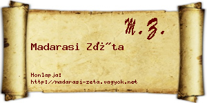 Madarasi Zéta névjegykártya